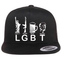 LGBT Liberty Guns Beer Pro Donald Trump Flat Bill Trucker Hat