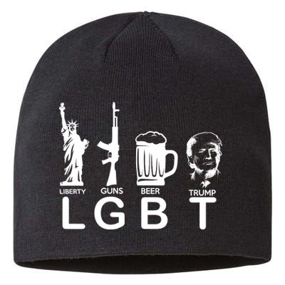 LGBT Liberty Guns Beer Pro Donald Trump Sustainable Beanie