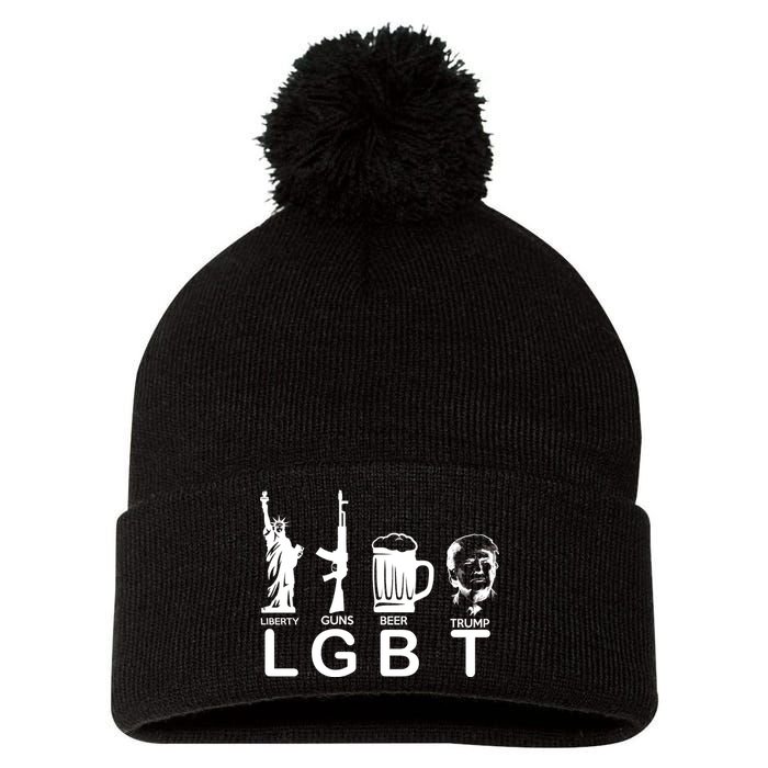 LGBT Liberty Guns Beer Pro Donald Trump Pom Pom 12in Knit Beanie