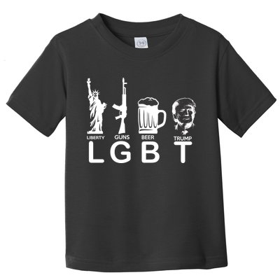 LGBT Liberty Guns Beer Pro Donald Trump Toddler T-Shirt