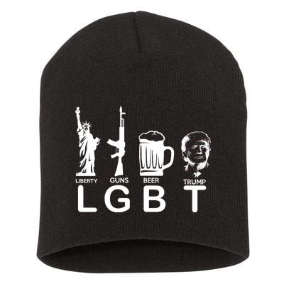 LGBT Liberty Guns Beer Pro Donald Trump Short Acrylic Beanie