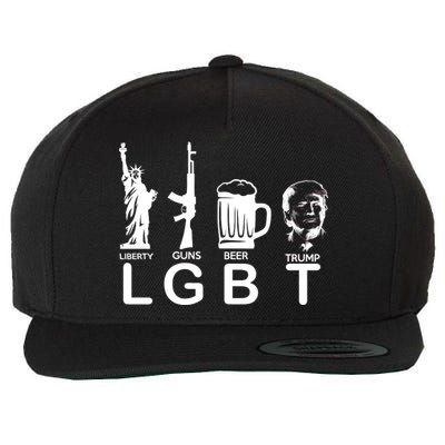 LGBT Liberty Guns Beer Pro Donald Trump Wool Snapback Cap