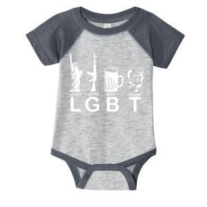 LGBT Liberty Guns Beer Pro Donald Trump Infant Baby Jersey Bodysuit