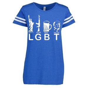 LGBT Liberty Guns Beer Pro Donald Trump Enza Ladies Jersey Football T-Shirt