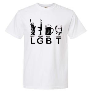 LGBT Liberty Guns Beer Pro Donald Trump Garment-Dyed Heavyweight T-Shirt