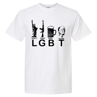 LGBT Liberty Guns Beer Pro Donald Trump Garment-Dyed Heavyweight T-Shirt