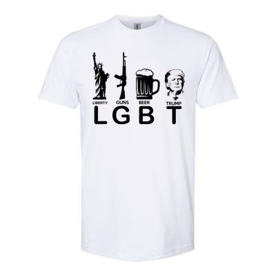 LGBT Liberty Guns Beer Pro Donald Trump Softstyle® CVC T-Shirt