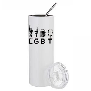 LGBT Liberty Guns Beer Pro Donald Trump Stainless Steel Tumbler