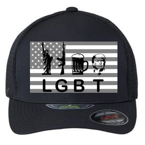 LGBT Liberty Guns Beer Trump Flexfit Unipanel Trucker Cap