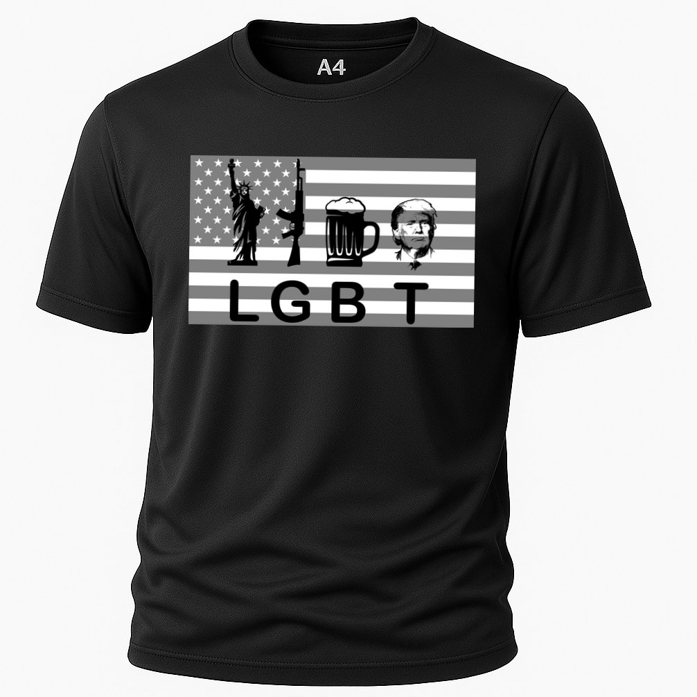 LGBT Liberty Guns Beer Trump Cooling Performance Crew T-Shirt