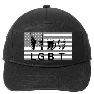 LGBT Liberty Guns Beer Trump 7-Panel Snapback Hat