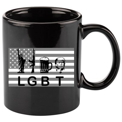 LGBT Liberty Guns Beer Trump 11oz C Handle Ceramic Mug