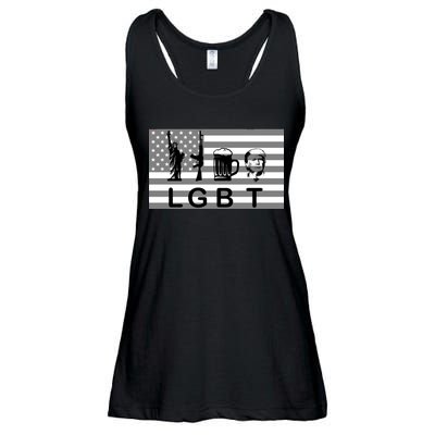 LGBT Liberty Guns Beer Trump Ladies Essential Flowy Tank