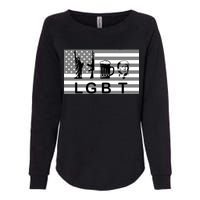 LGBT Liberty Guns Beer Trump Womens California Wash Sweatshirt