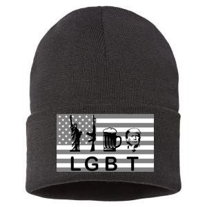 LGBT Liberty Guns Beer Trump Sustainable Knit Beanie