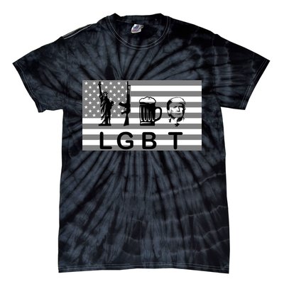 LGBT Liberty Guns Beer Trump Tie-Dye T-Shirt