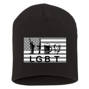 LGBT Liberty Guns Beer Trump Short Acrylic Beanie