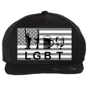 LGBT Liberty Guns Beer Trump Wool Snapback Cap