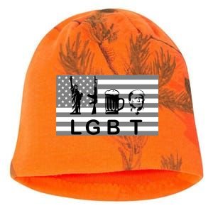 LGBT Liberty Guns Beer Trump Kati - Camo Knit Beanie