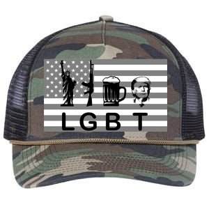 LGBT Liberty Guns Beer Trump Retro Rope Trucker Hat Cap