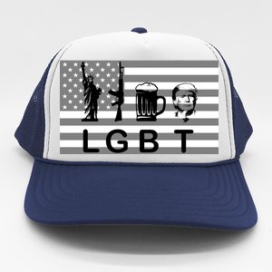 LGBT Liberty Guns Beer Trump Trucker Hat