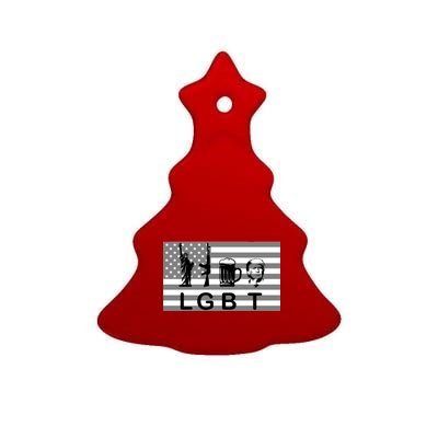 LGBT Liberty Guns Beer Trump Ceramic Tree Ornament