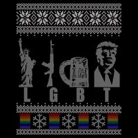 LGBT Liberty Guns Beer Trump Support Ugly Christmas Doggie Tank