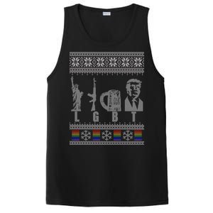 LGBT Liberty Guns Beer Trump Support Ugly Christmas PosiCharge Competitor Tank