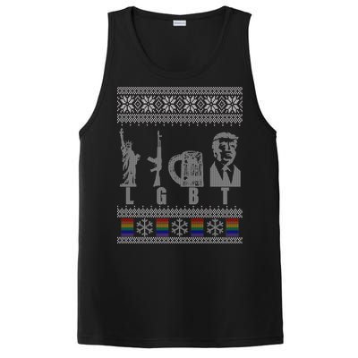 LGBT Liberty Guns Beer Trump Support Ugly Christmas PosiCharge Competitor Tank