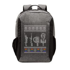 LGBT Liberty Guns Beer Trump Support Ugly Christmas Vector Backpack