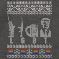 LGBT Liberty Guns Beer Trump Support Ugly Christmas Vector Backpack