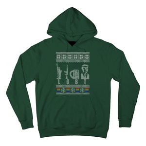 LGBT Liberty Guns Beer Trump Support Ugly Christmas Hoodie