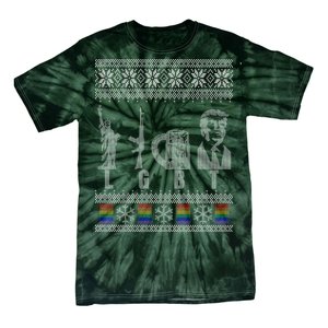 LGBT Liberty Guns Beer Trump Support Ugly Christmas Tie-Dye T-Shirt