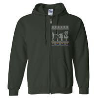 LGBT Liberty Guns Beer Trump Support Ugly Christmas Full Zip Hoodie