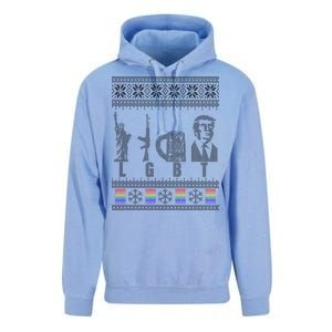 LGBT Liberty Guns Beer Trump Support Ugly Christmas Unisex Surf Hoodie