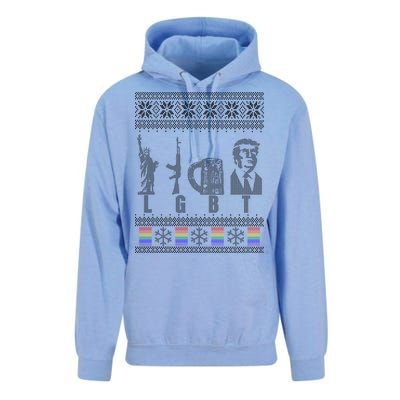 LGBT Liberty Guns Beer Trump Support Ugly Christmas Unisex Surf Hoodie