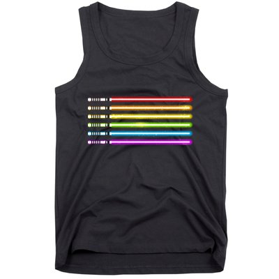 LGBT Lightsaber Gay Pride Flag Tank Top