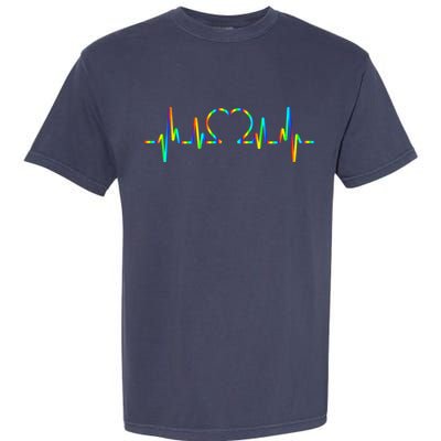 LGBT Love Heart Pulse  Garment-Dyed Heavyweight T-Shirt