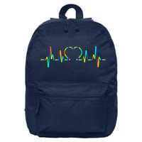 LGBT Love Heart Pulse  16 in Basic Backpack