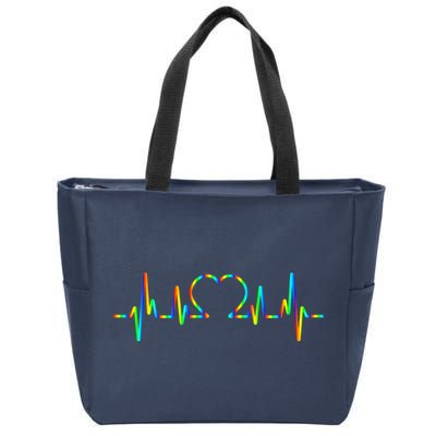 LGBT Love Heart Pulse  Zip Tote Bag