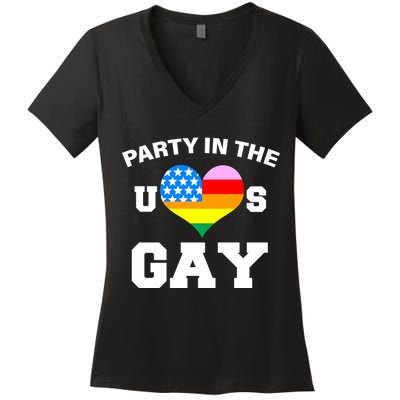 LGBT Party In The US Gay Women's V-Neck T-Shirt
