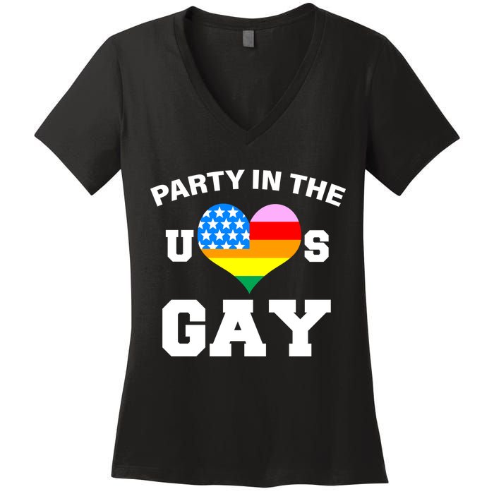 LGBT Party In The US Gay Women's V-Neck T-Shirt