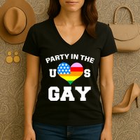 LGBT Party In The US Gay Women's V-Neck T-Shirt