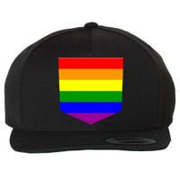 LGBT Pocket Rainbow Wool Snapback Cap