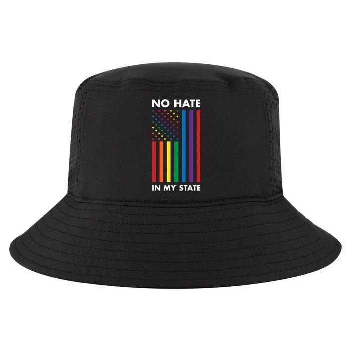 LGBT Pride Flag No Hate In My State Cool Comfort Performance Bucket Hat