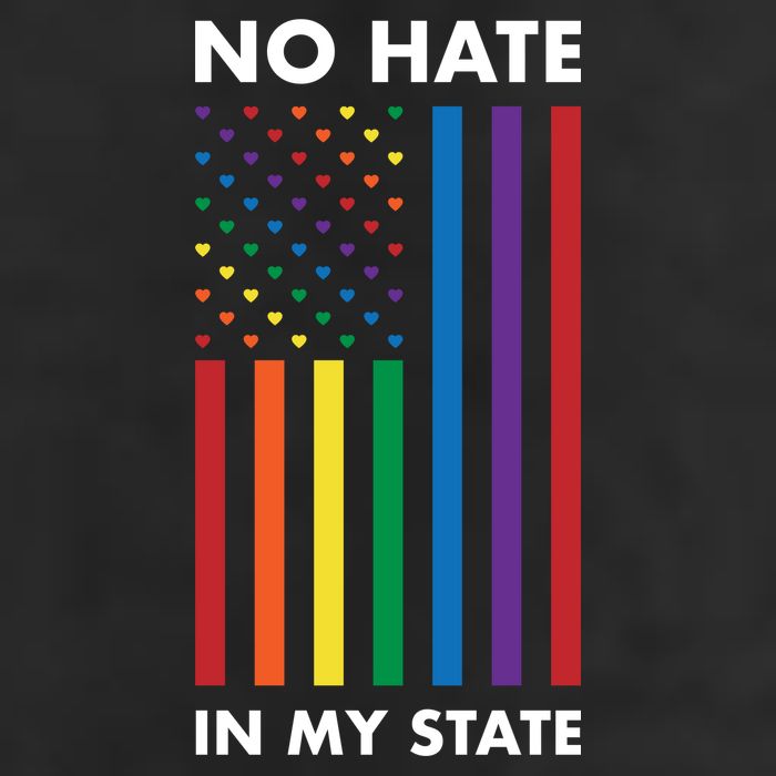 LGBT Pride Flag No Hate In My State Cool Comfort Performance Bucket Hat