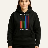 LGBT Pride Flag No Hate In My State Hoodie