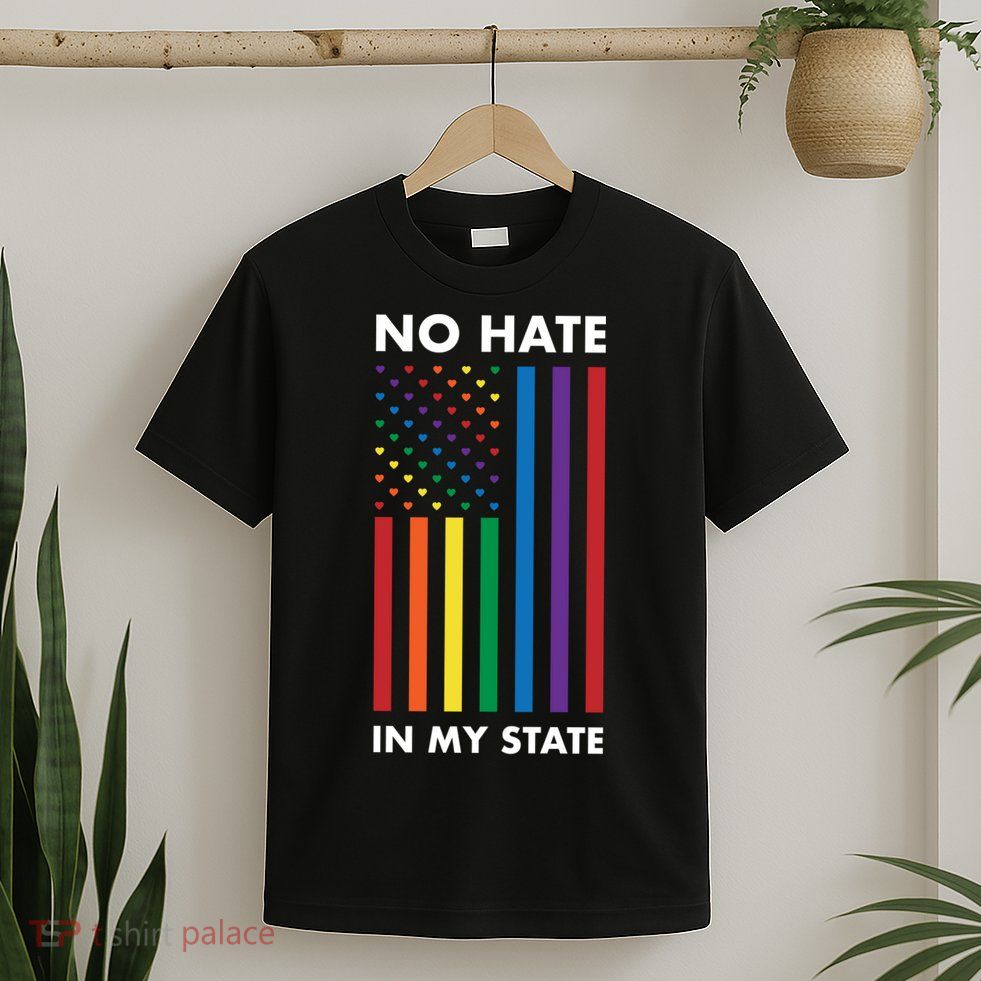 LGBT Pride Flag No Hate In My State T-Shirt