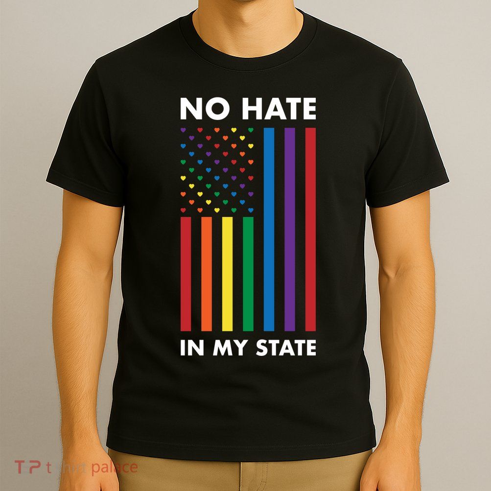 LGBT Pride Flag No Hate In My State T-Shirt