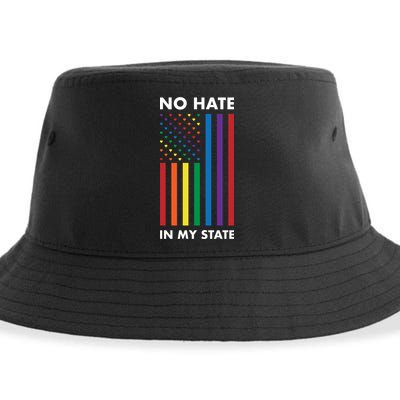 LGBT Pride Flag No Hate In My State Sustainable Bucket Hat